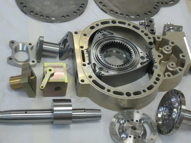 Rotary-engine components before assembly