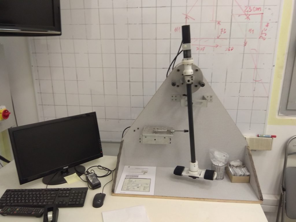 Motion-test rig beside its control computer